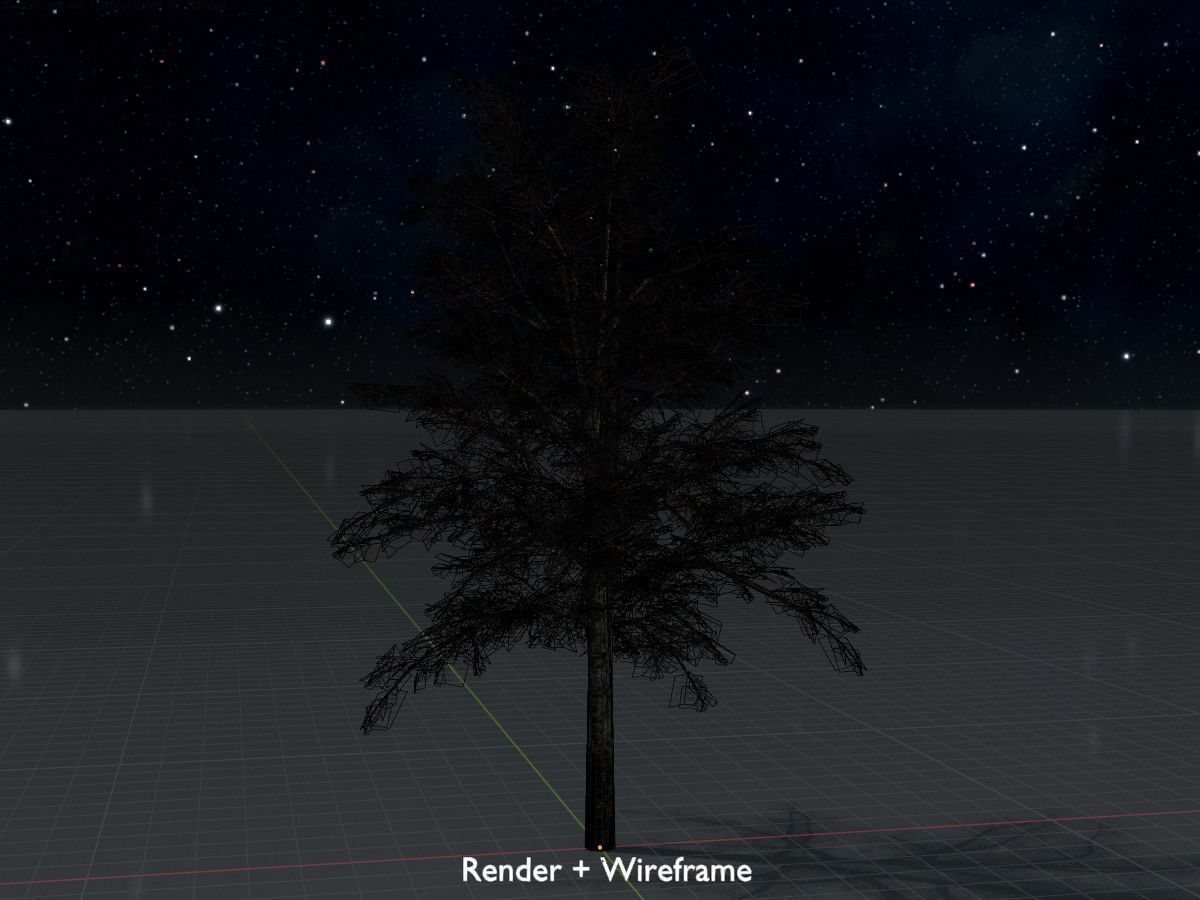 Hazelnut Tree Winter Package 3D Model Collection_98