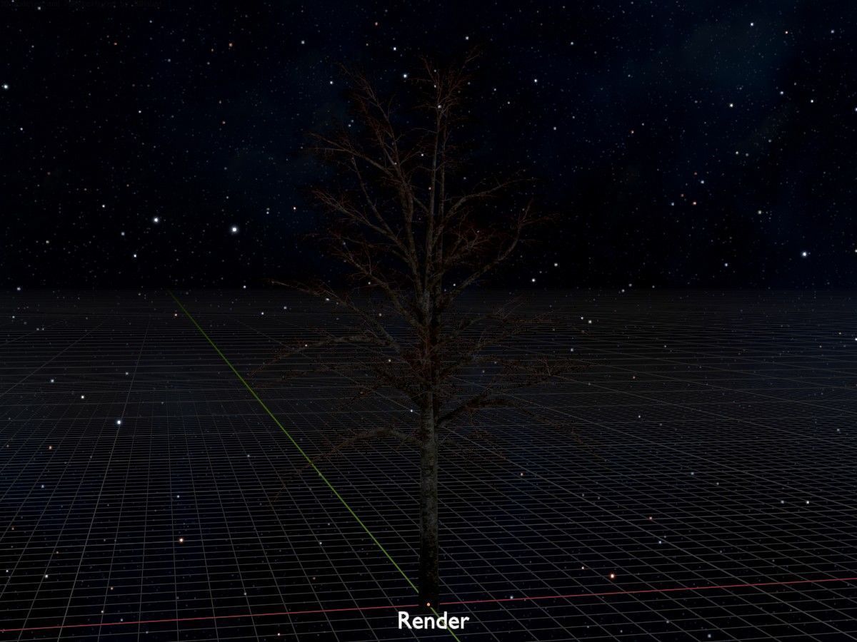 Hazelnut Tree Winter Package 3D Model Collection_107