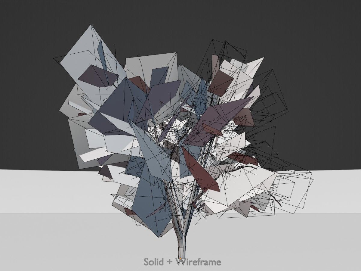 Hazelnut Tree Winter Package 3D Model Collection_19