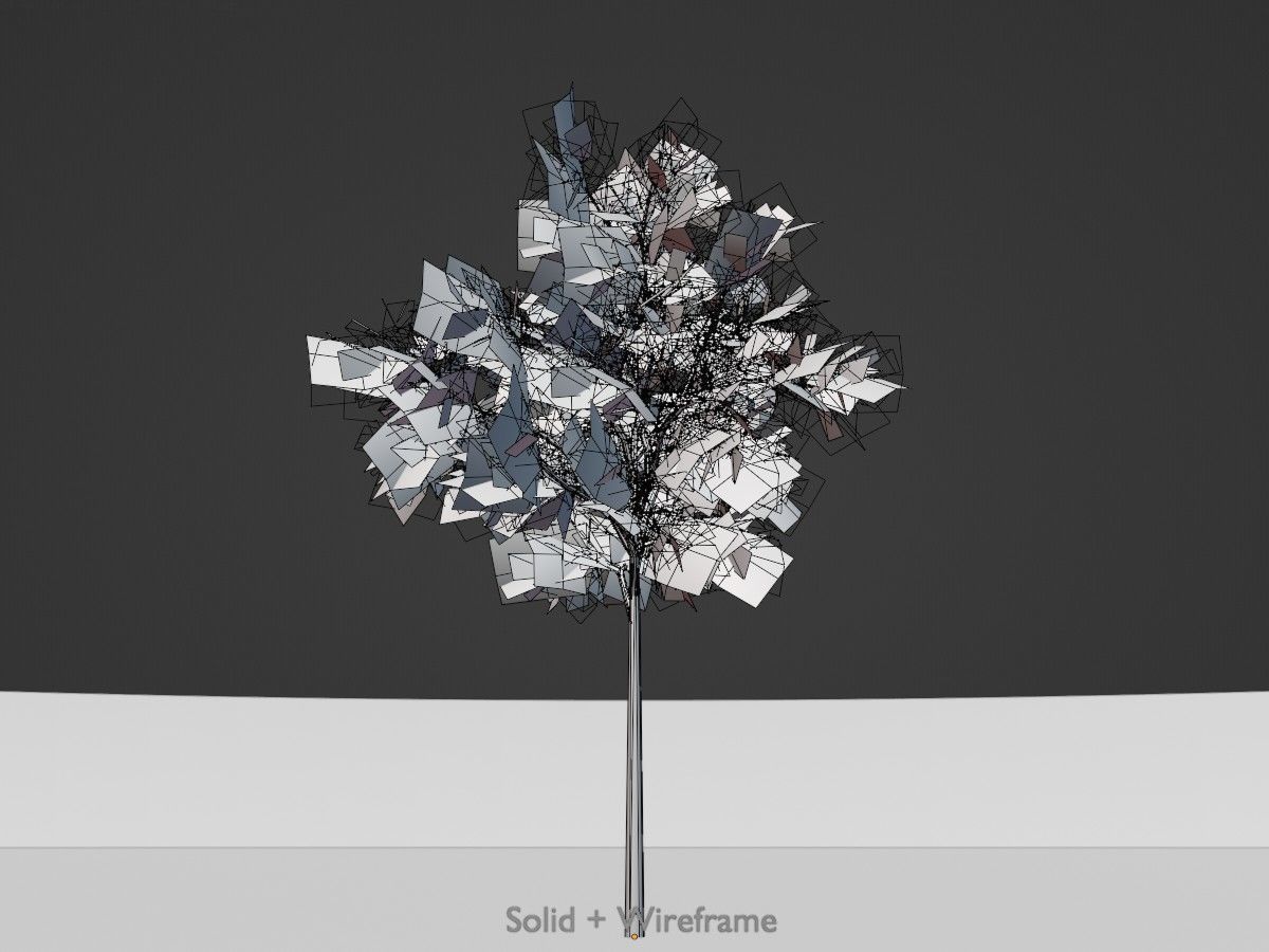 Hazelnut Tree Winter Package 3D Model Collection_41