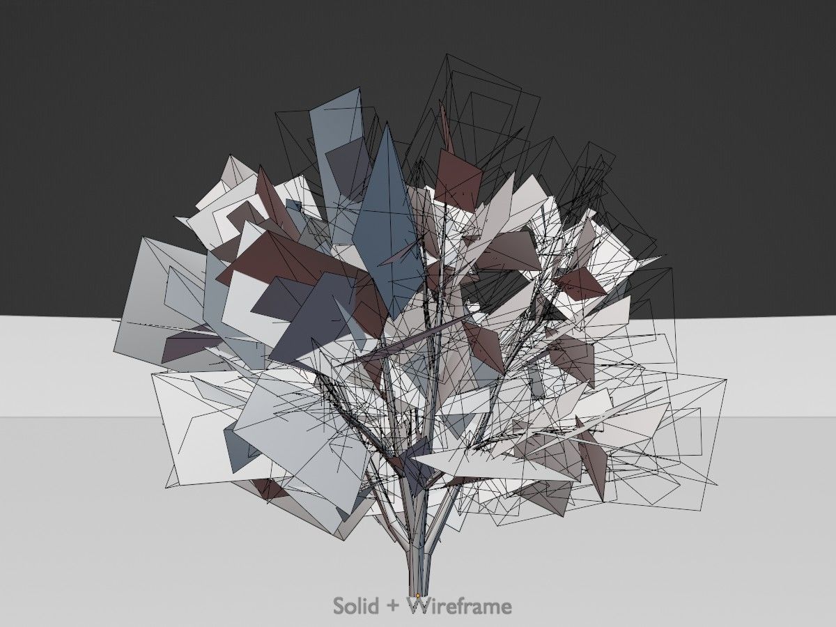 Hazelnut Tree Winter Package 3D Model Collection_20