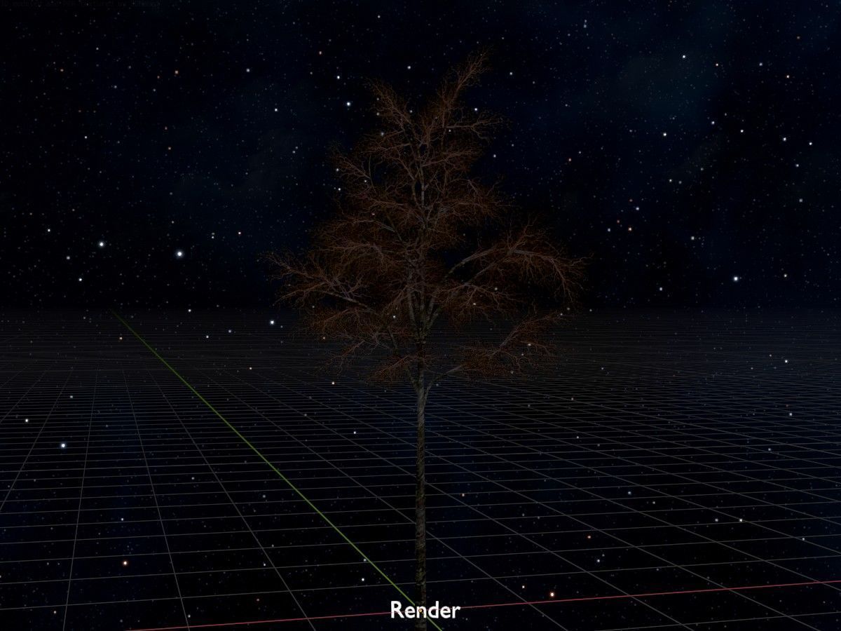 Hazelnut Tree Winter Package 3D Model Collection_47
