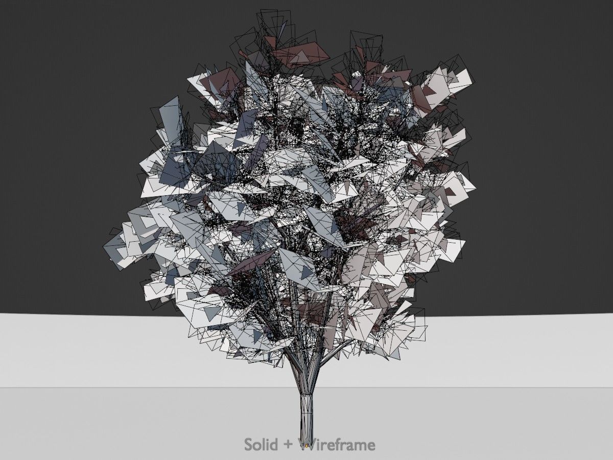 Hazelnut Tree Winter Package 3D Model Collection_61