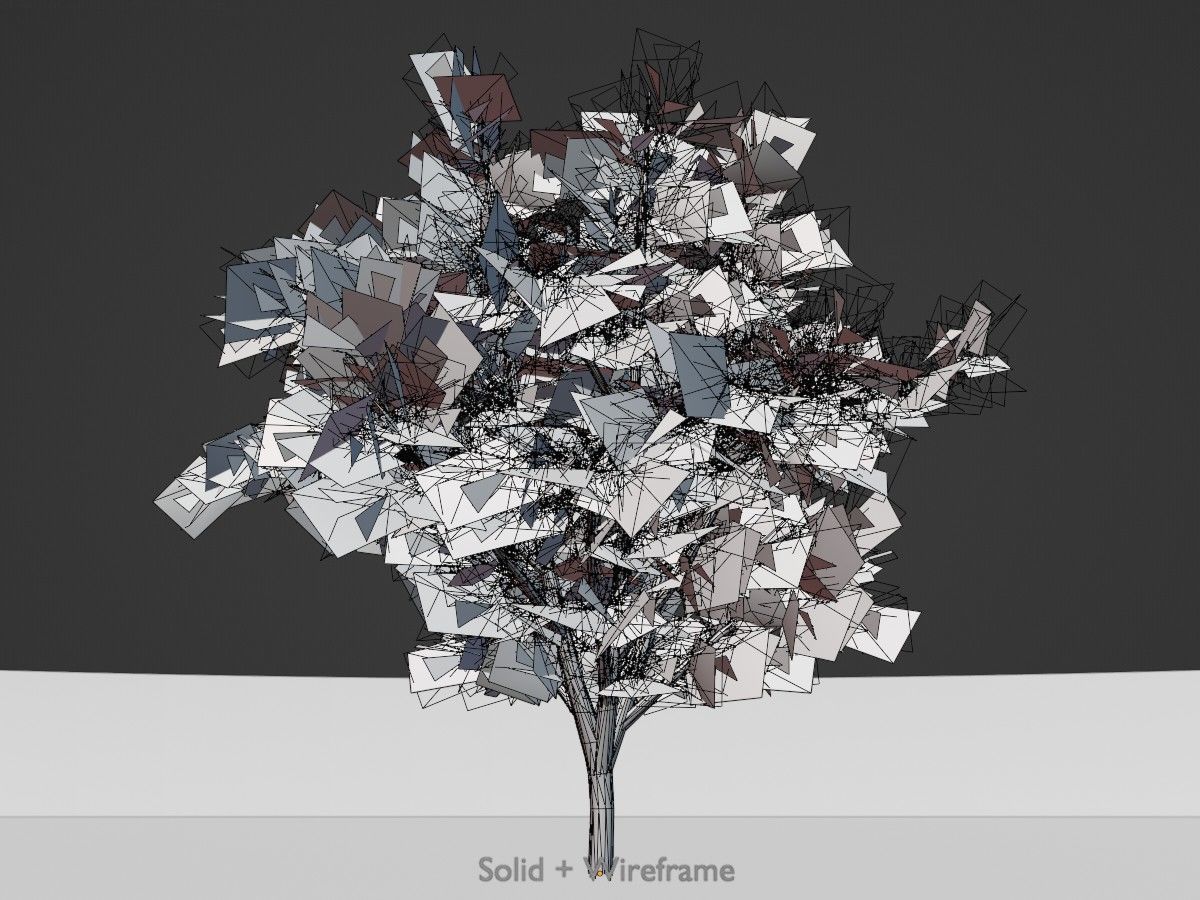 Hazelnut Tree Winter Package 3D Model Collection_60