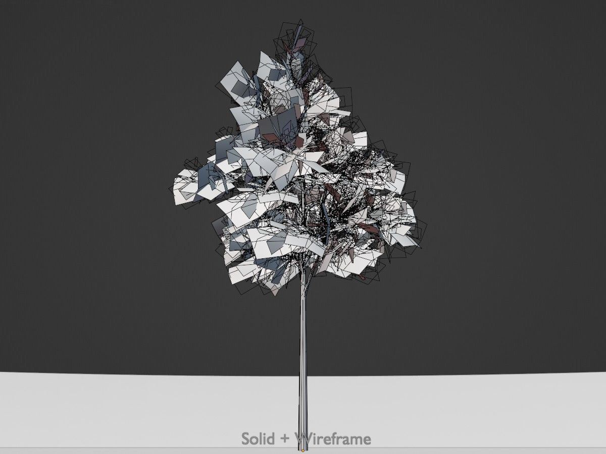 Hazelnut Tree Winter Package 3D Model Collection_39