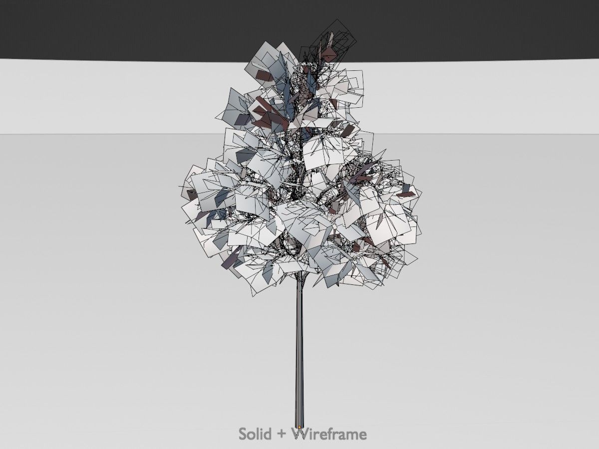 Hazelnut Tree Winter Package 3D Model Collection_42