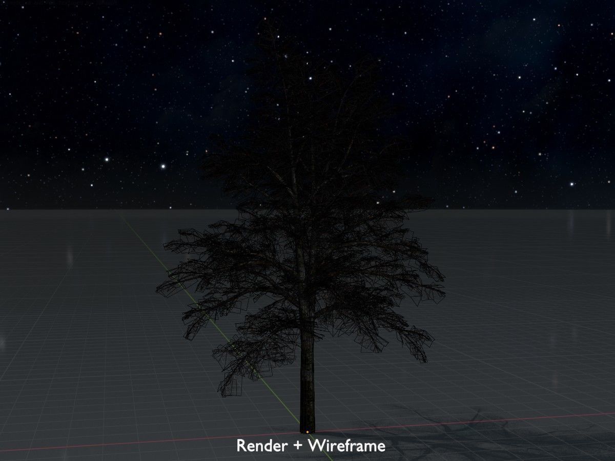 Hazelnut Tree Winter Package 3D Model Collection_78