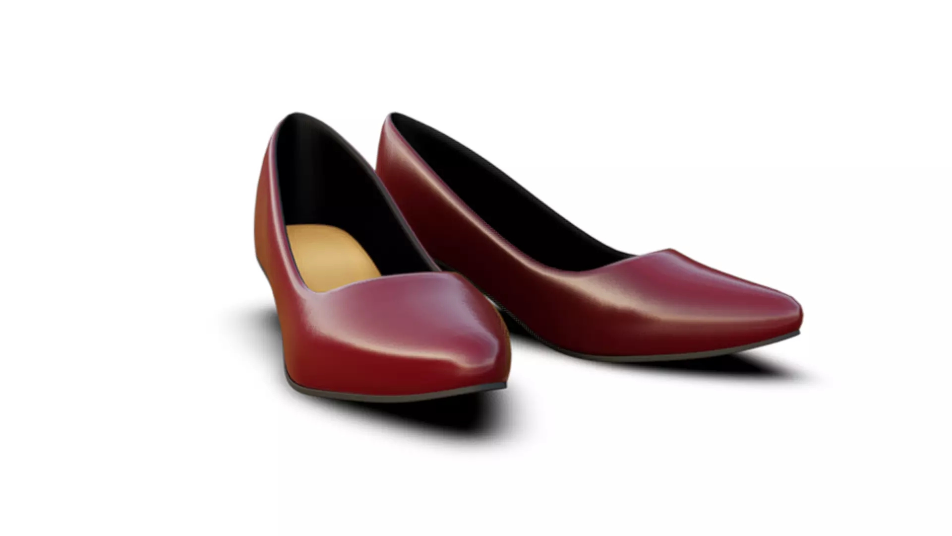 Formal Pumps Women s Shoes Burgundy 3D model