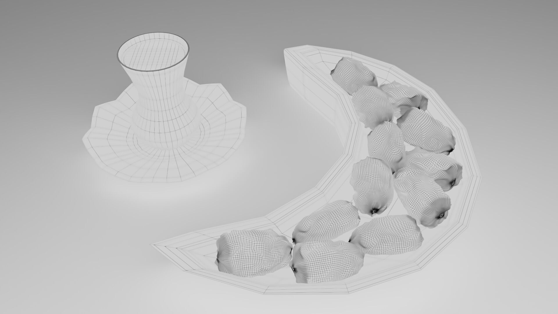 moon shaped plate with date and east tea can islamic 3D model 3D model_6