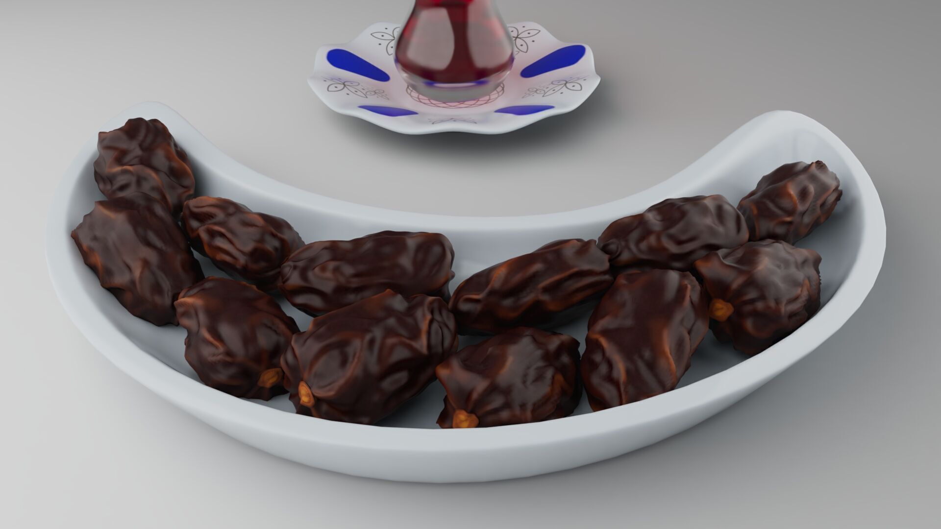 moon shaped plate with date and east tea can islamic 3D model 3D model_4