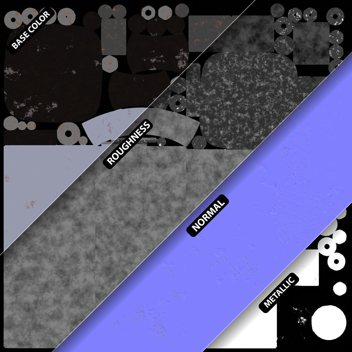 Double Traffic Light 3D model_11