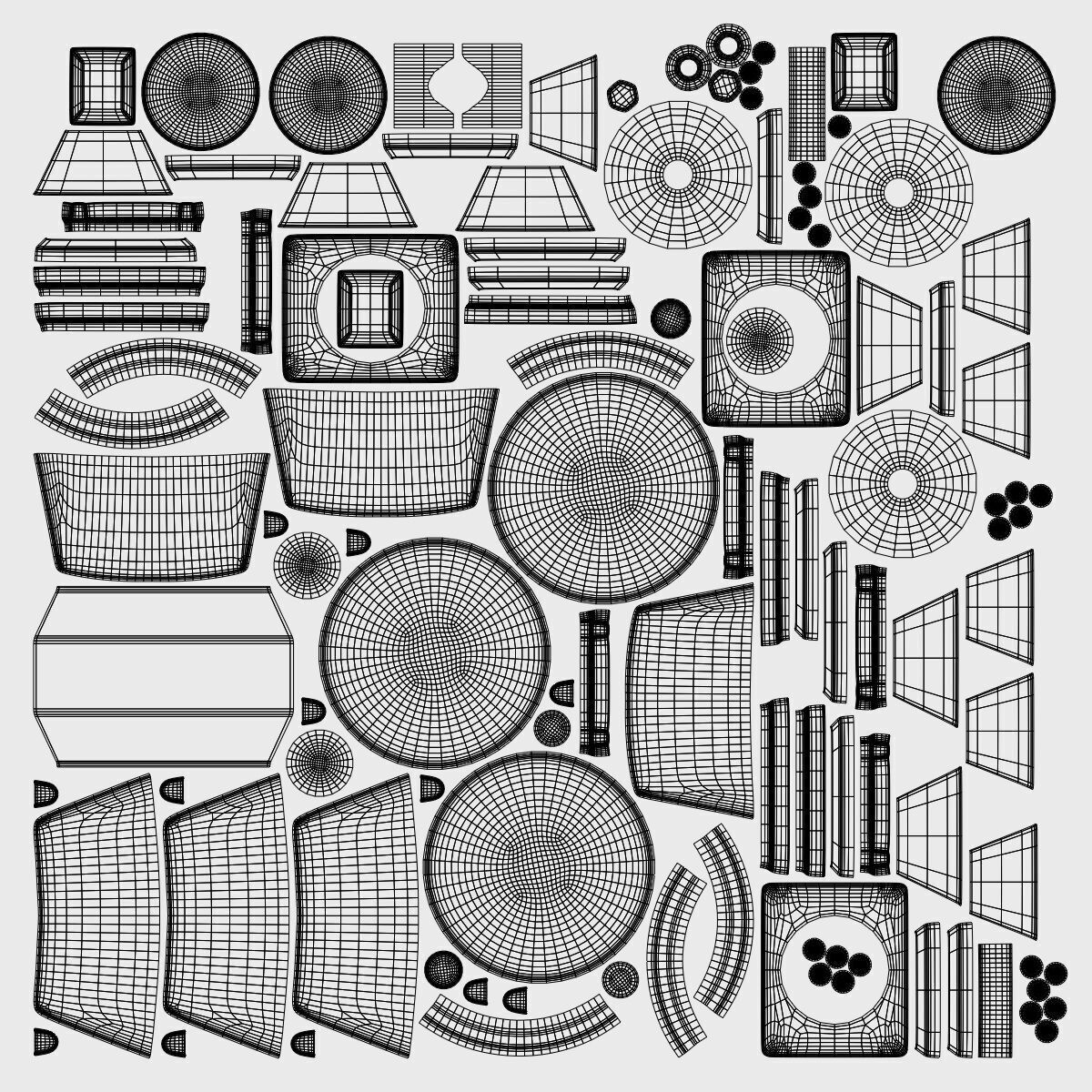 Double Traffic Light 3D model_8