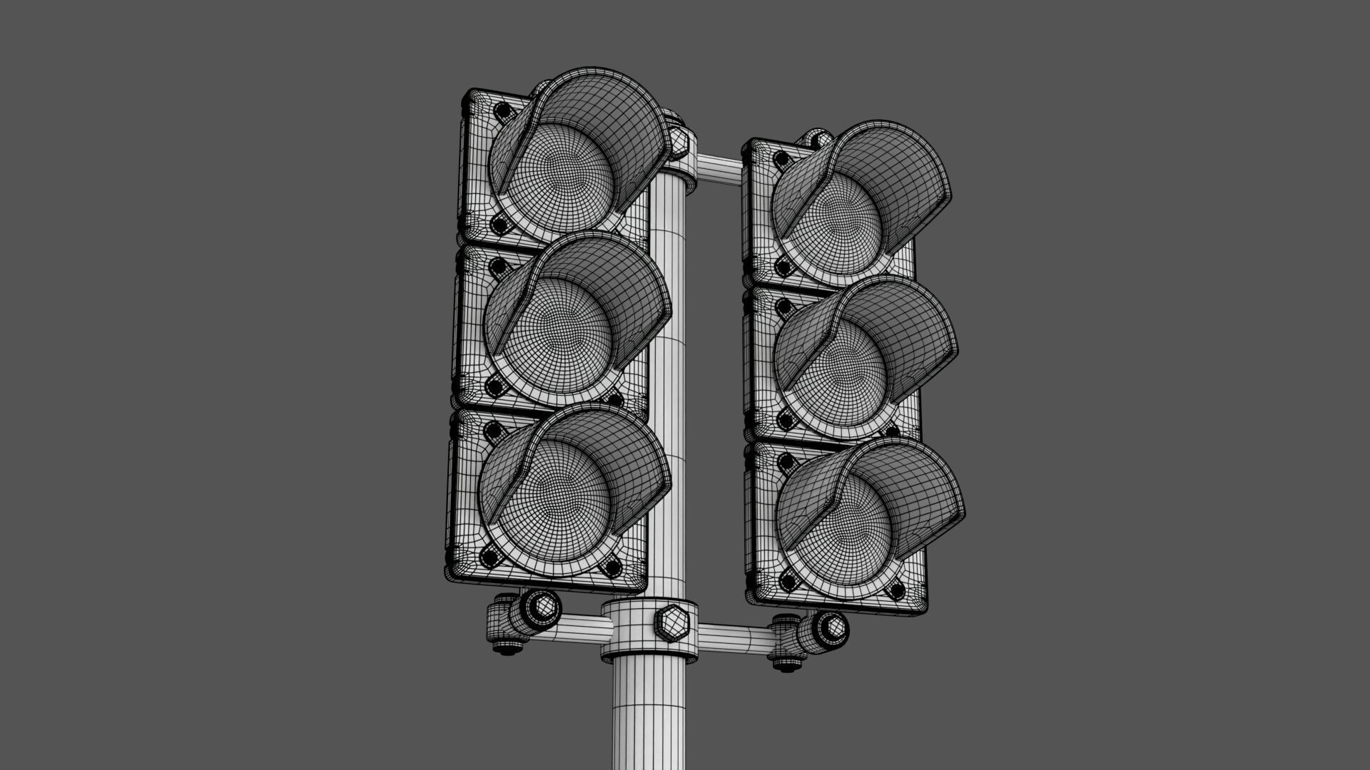 Double Traffic Light 3D model_10