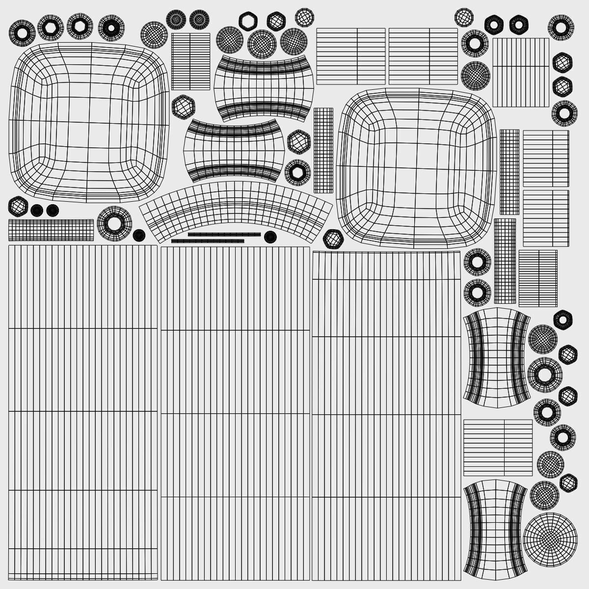 Double Traffic Light 3D model_9