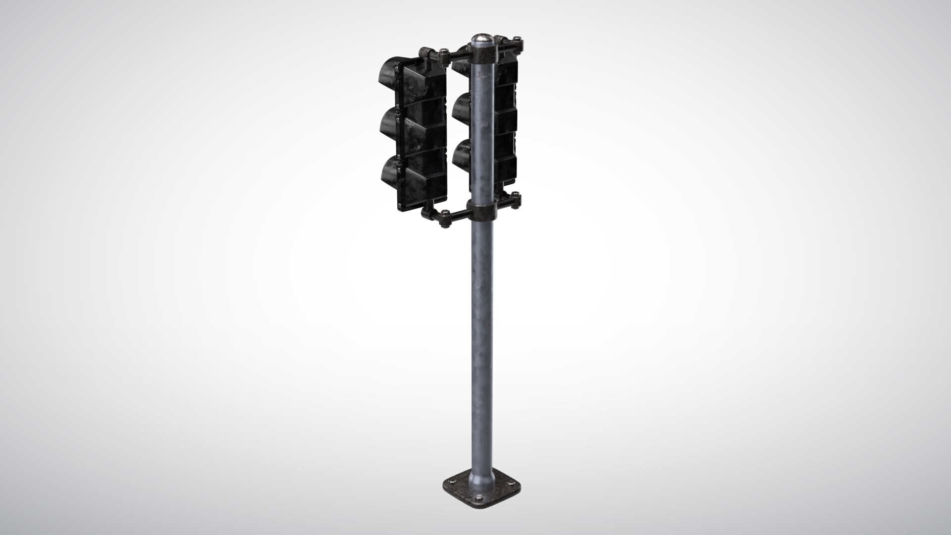 Double Traffic Light 3D model_6
