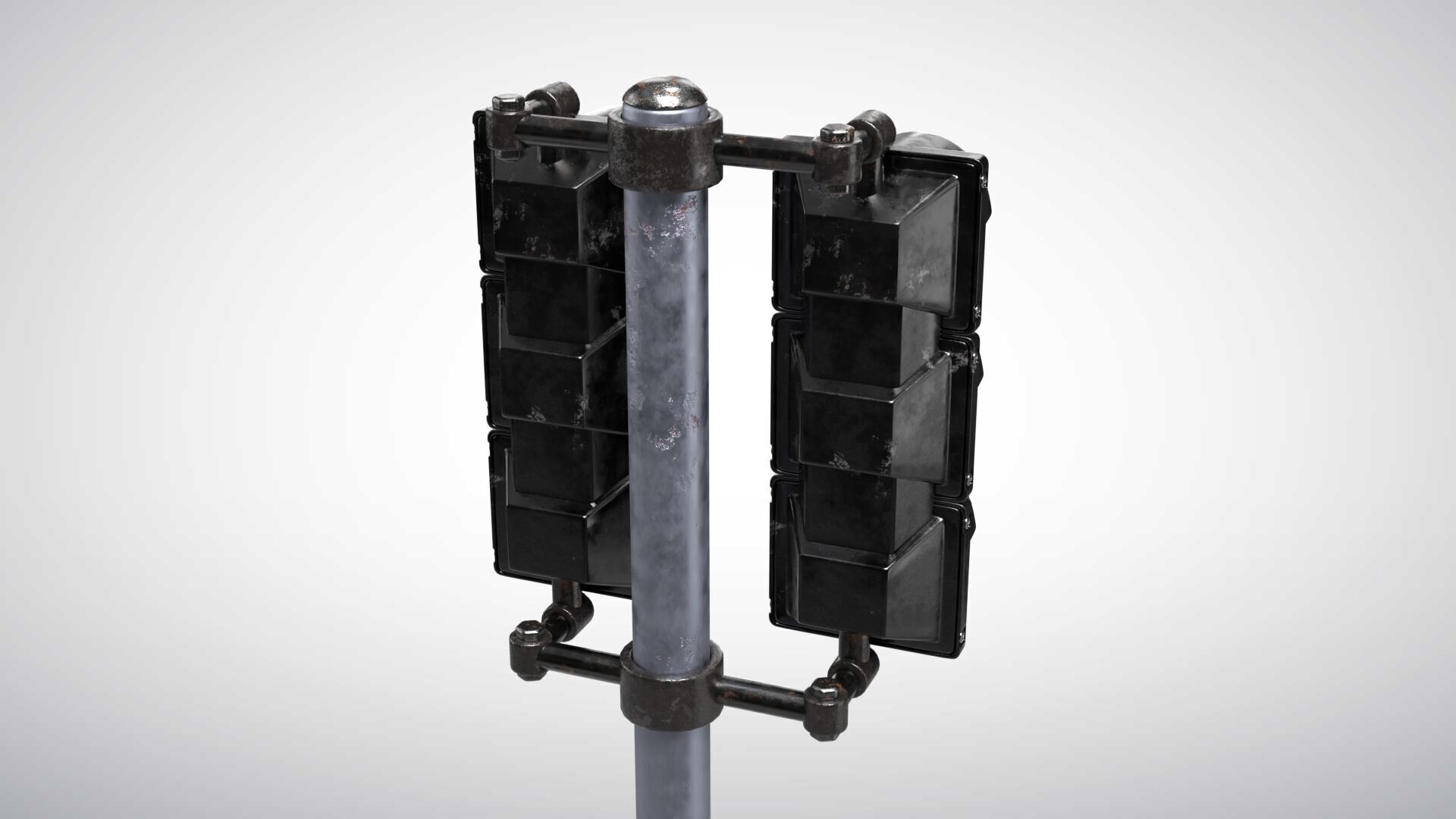 Double Traffic Light 3D model_5