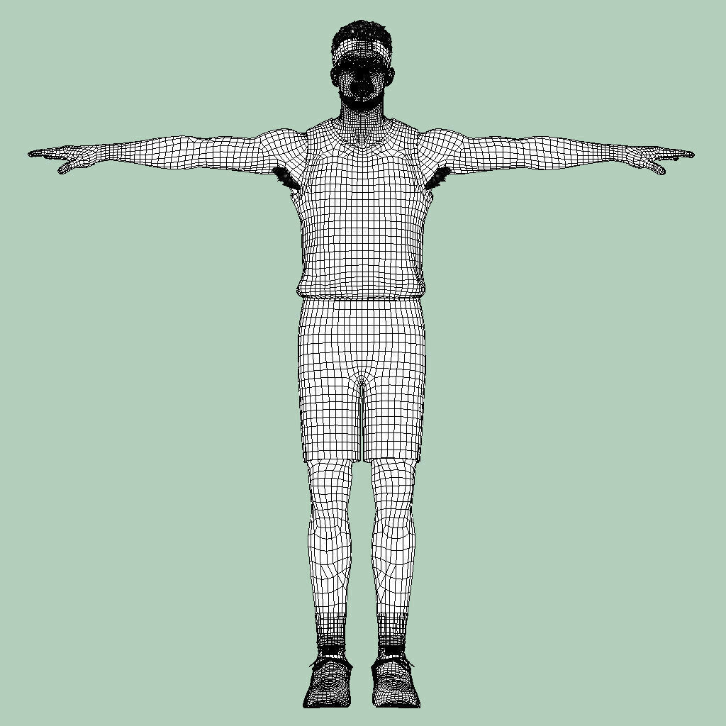 T-Pose Rigged Devin Booker Phoenix Suns 24-25 3D model_8