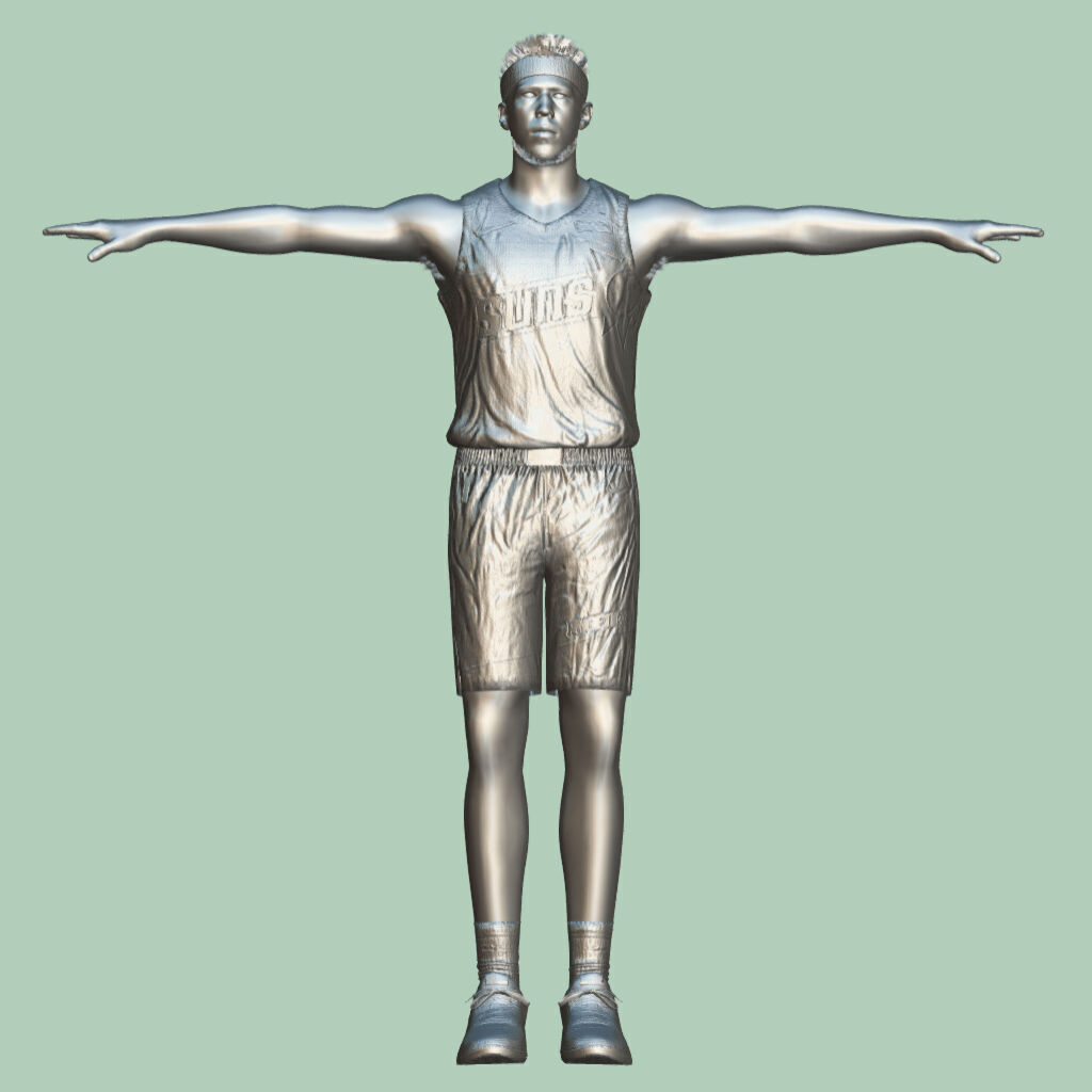 T-Pose Rigged Devin Booker Phoenix Suns 24-25 3D model_4