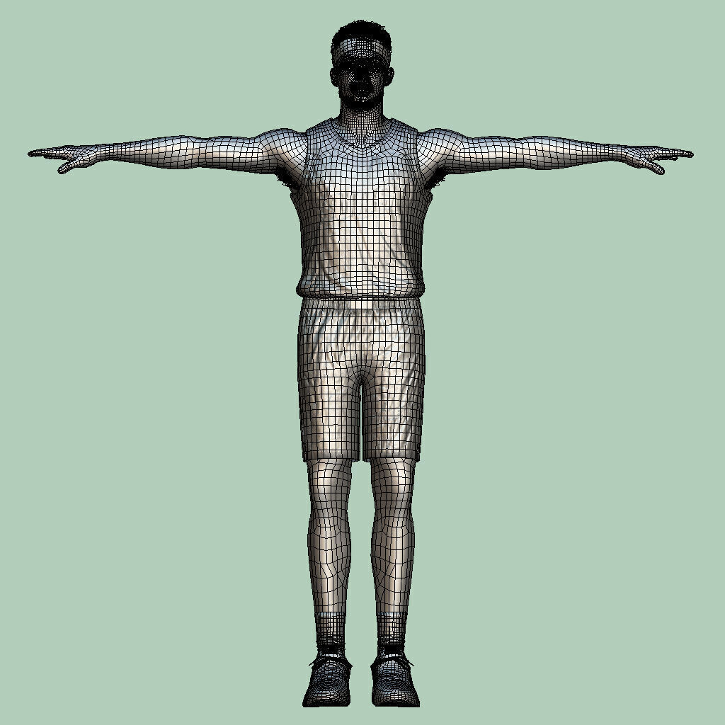 T-Pose Rigged Devin Booker Phoenix Suns 24-25 3D model_5