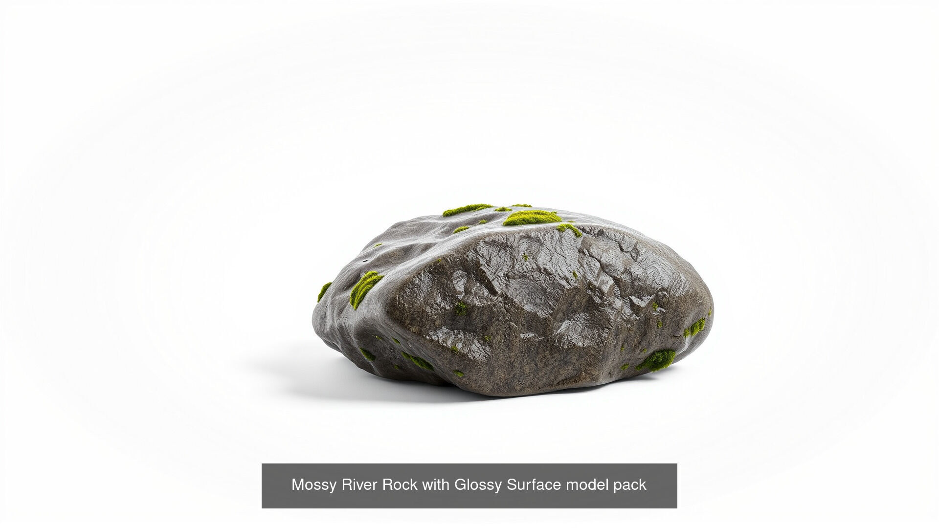 Mossy Wet Stones Pack 3D Model Collection_15