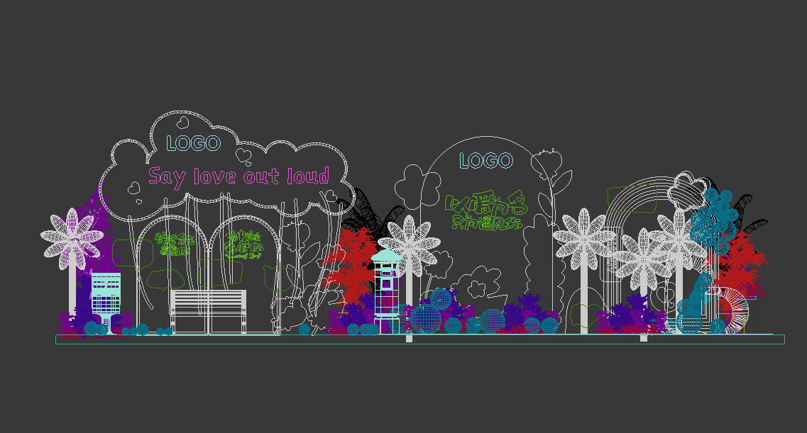 Art Exhibition Window display Low-poly 3D model_6