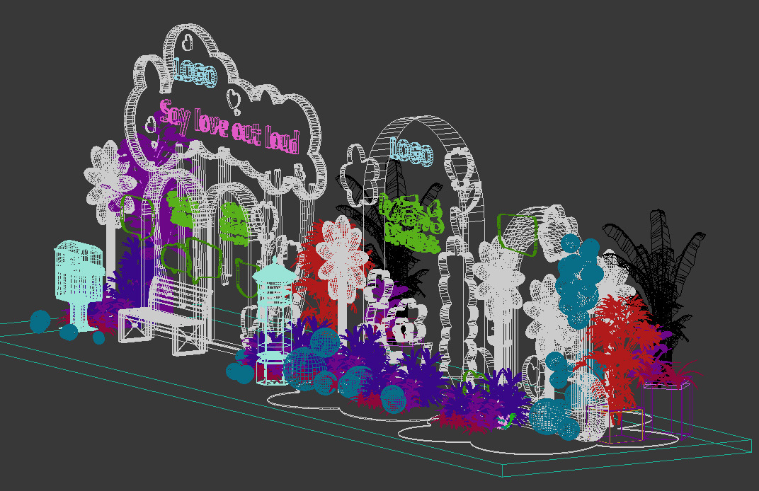 Art Exhibition Window display Low-poly 3D model_8