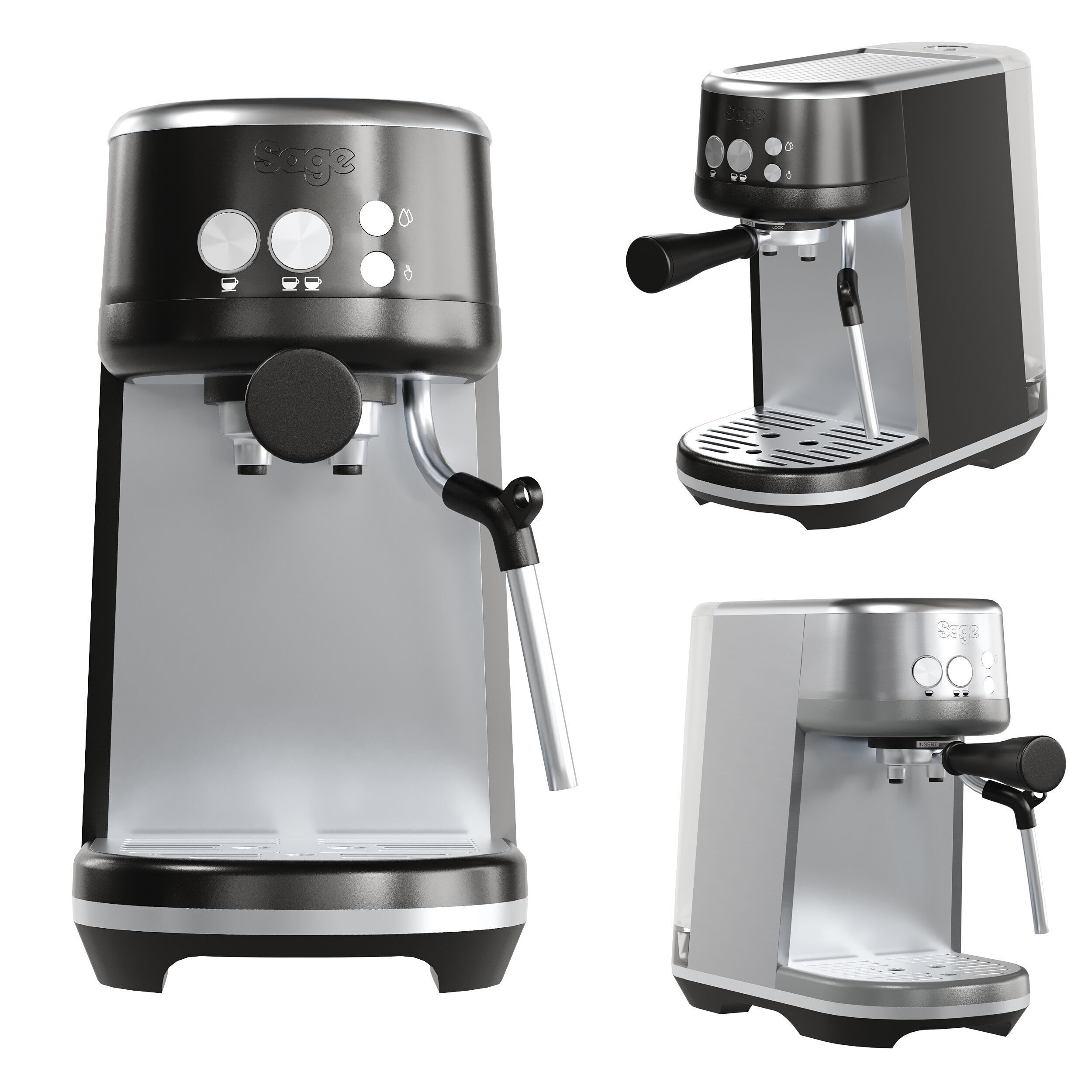 Coffee Makers Set 8 Low-poly 3D model_1