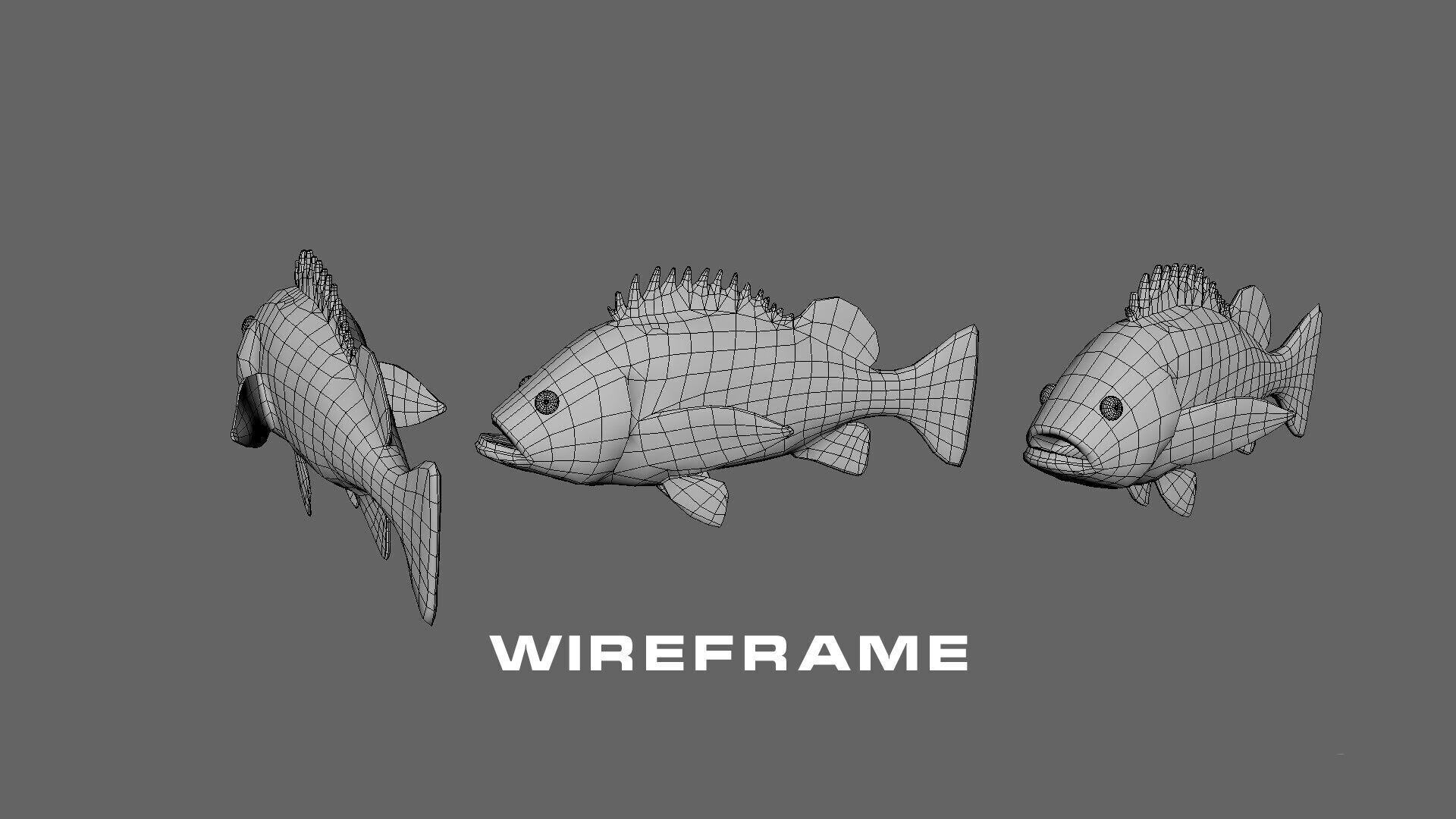 Low-Poly Dusky Rockfish Animated Low-poly 3D model_10