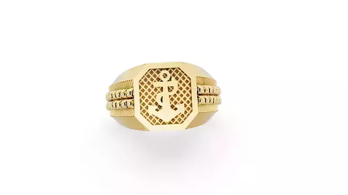 beautiful anchor gents ring model