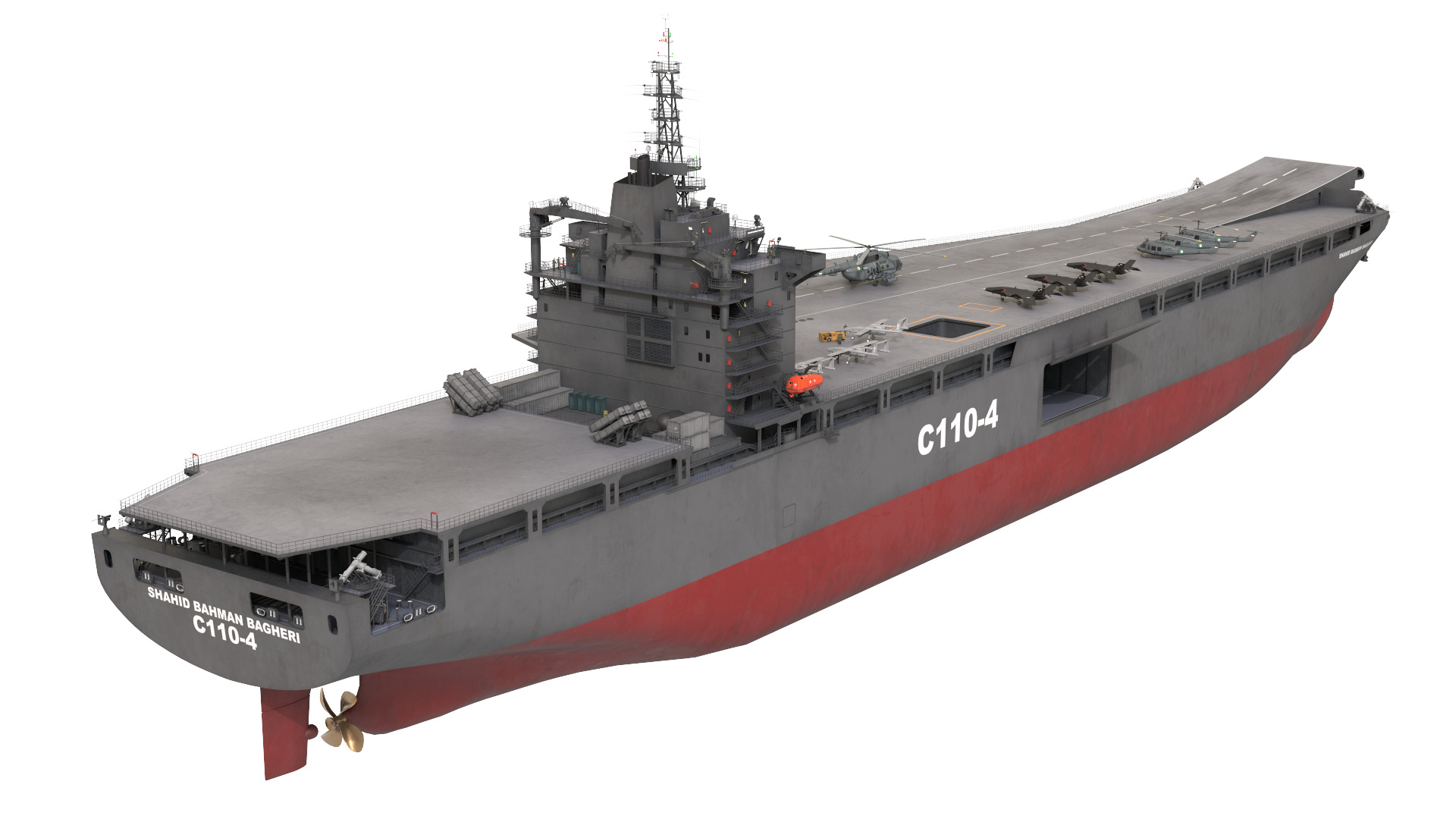 Drone Carrier 3D model_25