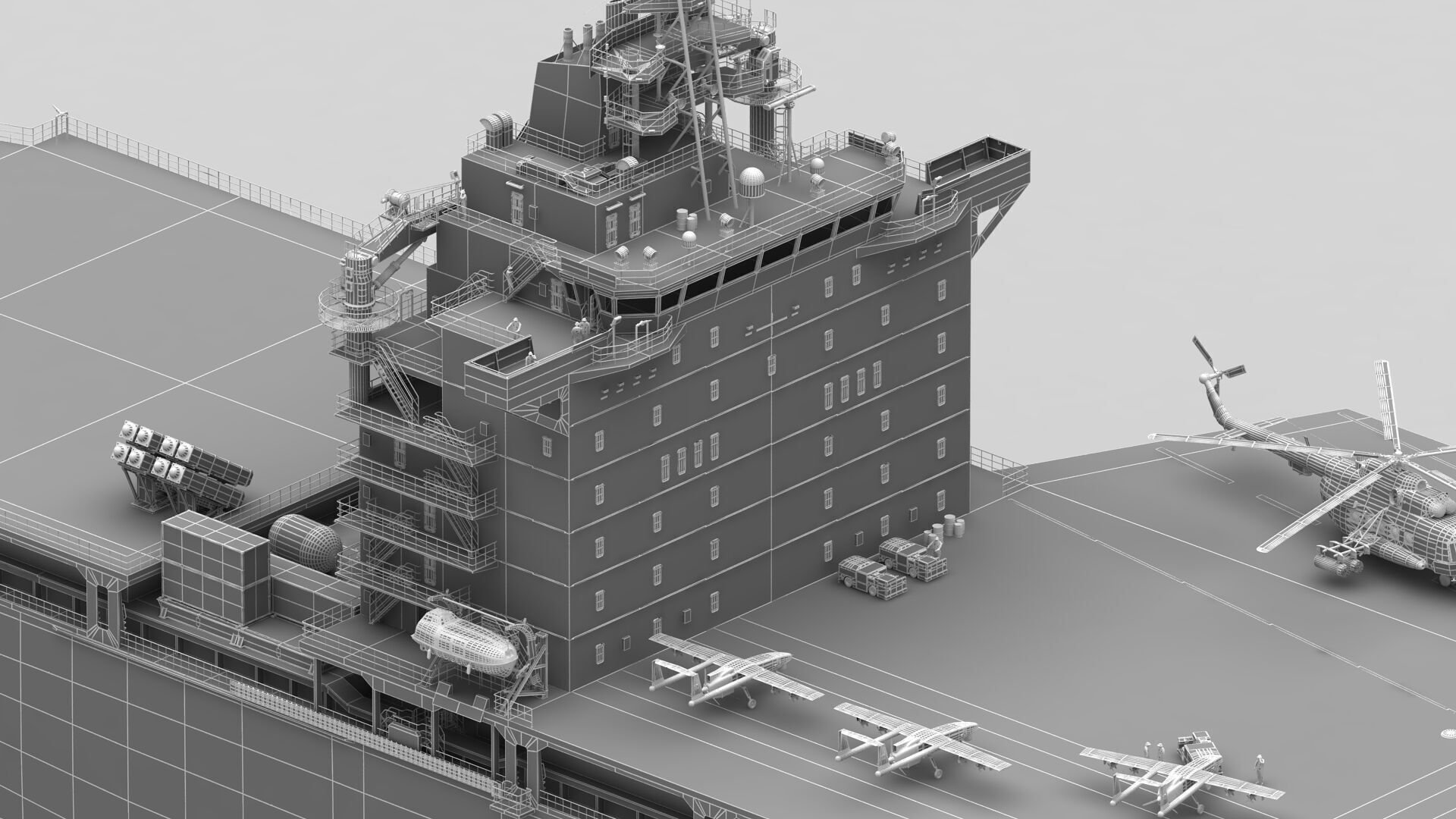 Drone Carrier 3D model_30