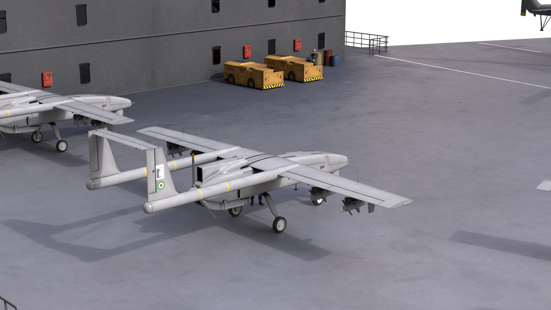 Drone Carrier 3D model_16