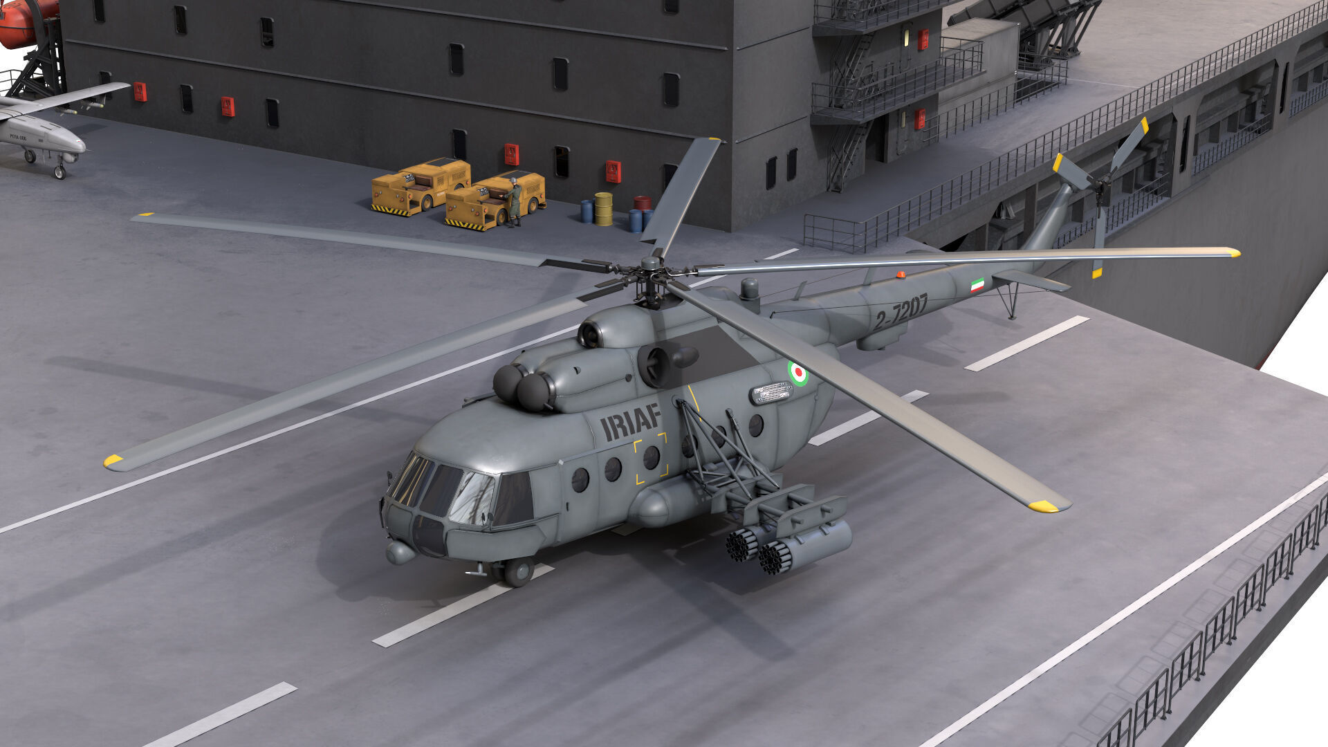 Drone Carrier 3D model_13