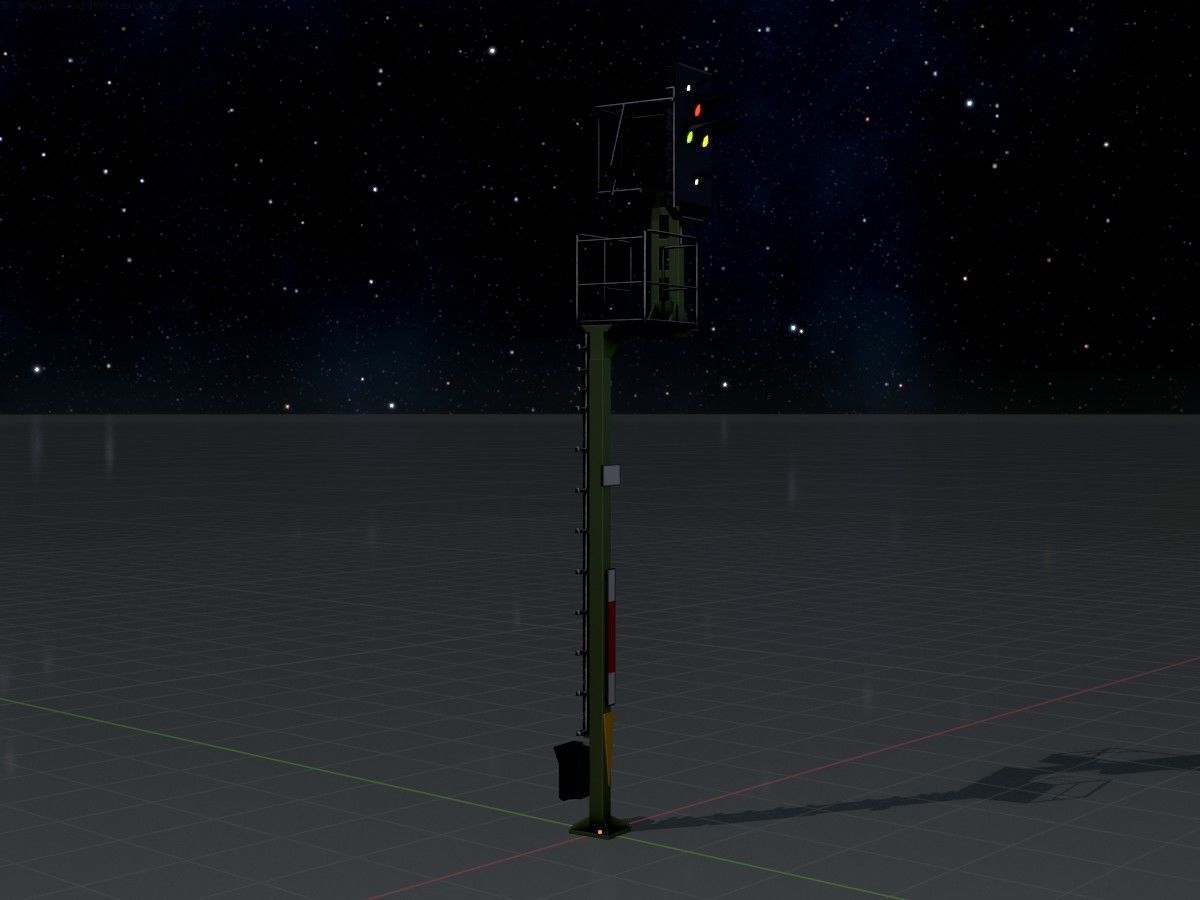 KS Railway Signal Post 7000mm all Versions 3D Model Collection_79
