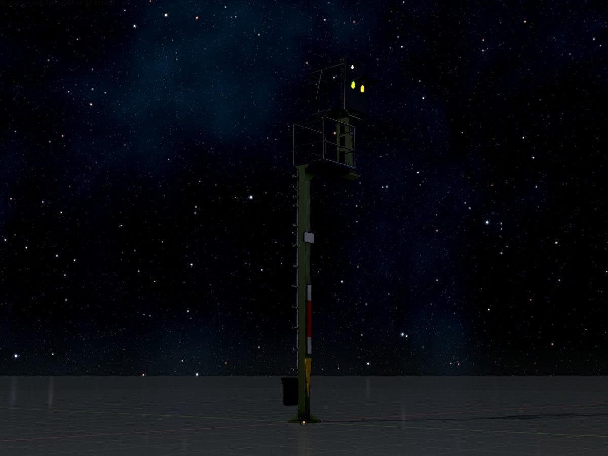 KS Railway Signal Post 7000mm all Versions 3D Model Collection_137