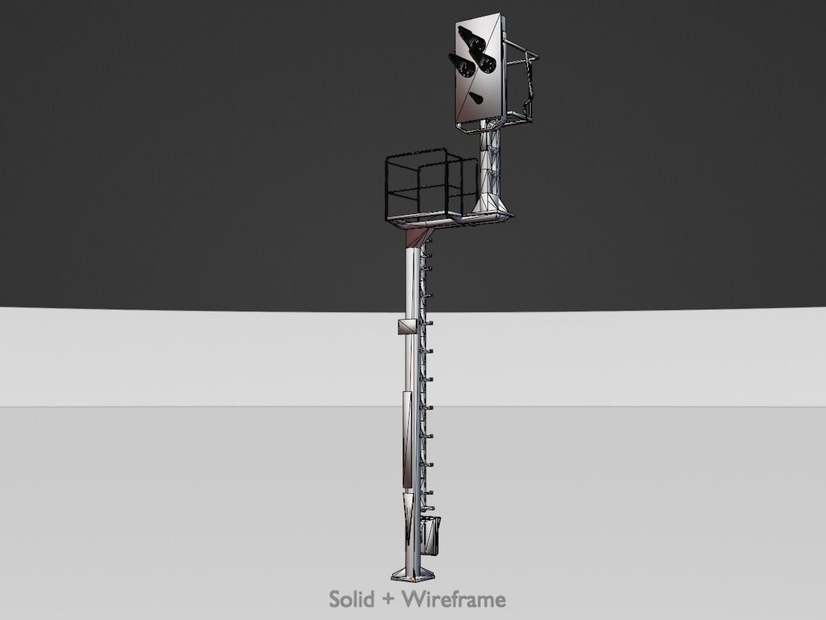 KS Railway Signal Post 7000mm all Versions 3D Model Collection_84