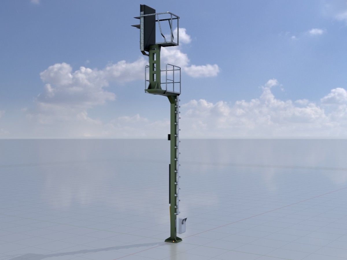 KS Railway Signal Post 7000mm all Versions 3D Model Collection_77