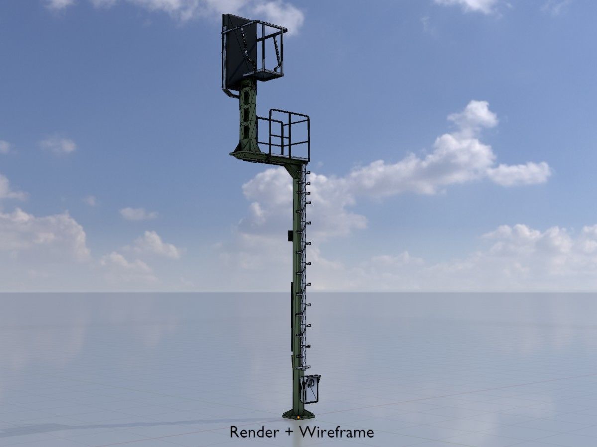 KS Railway Signal Post 7000mm all Versions 3D Model Collection_114
