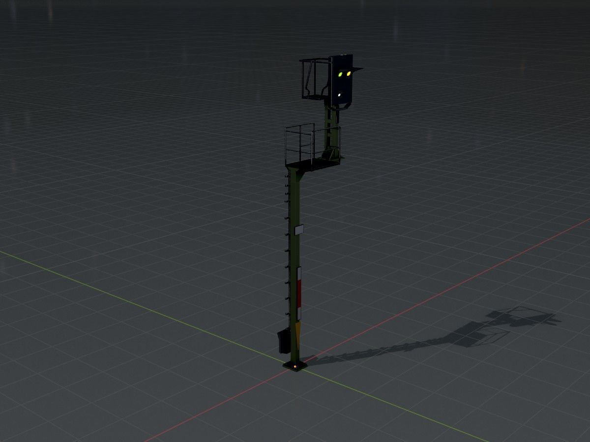 KS Railway Signal Post 7000mm all Versions 3D Model Collection_133
