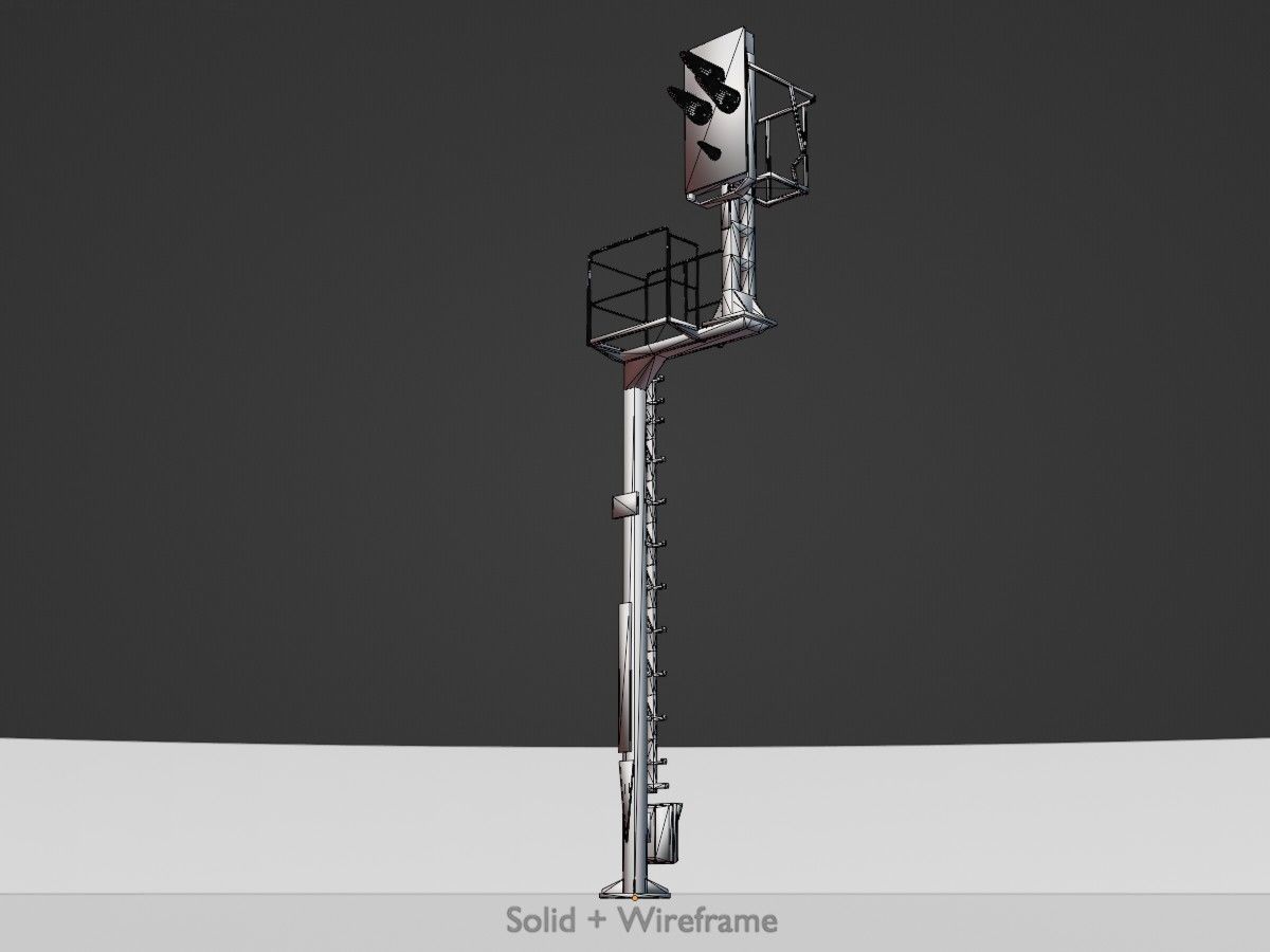 KS Railway Signal Post 7000mm all Versions 3D Model Collection_55