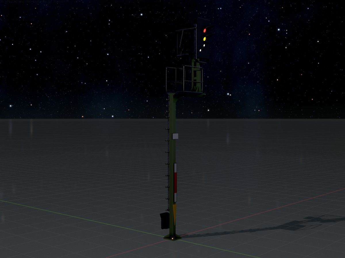 KS Railway Signal Post 7000mm all Versions 3D Model Collection_106