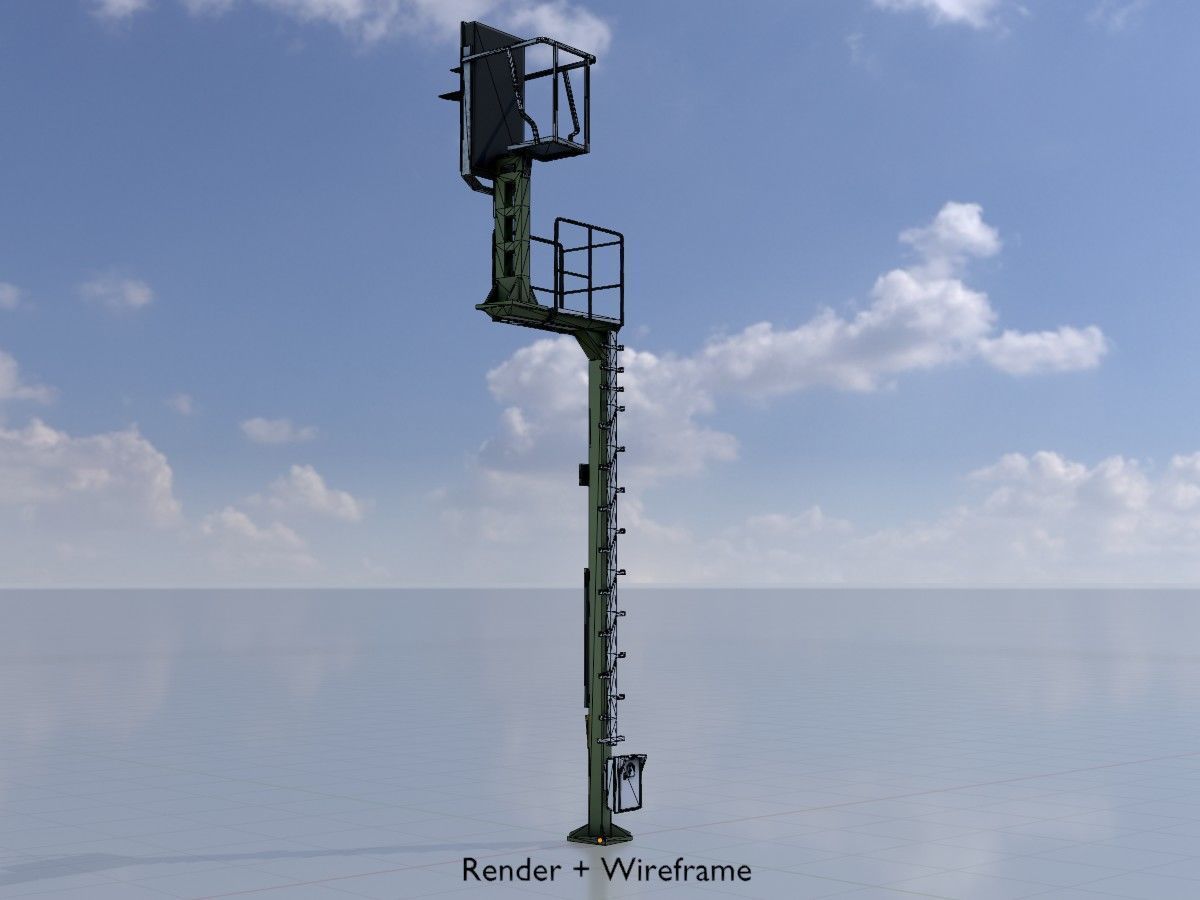 KS Railway Signal Post 7000mm all Versions 3D Model Collection_81