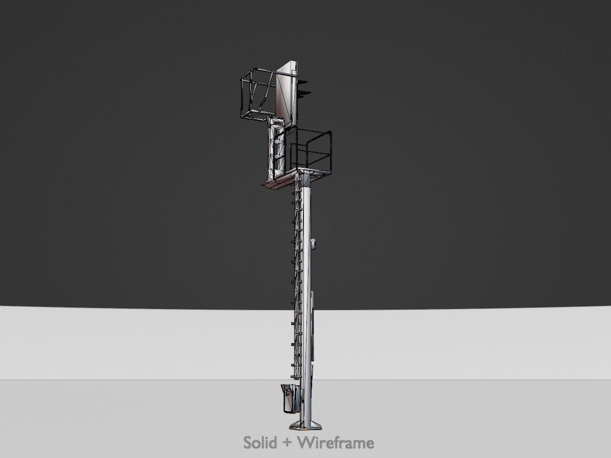 KS Railway Signal Post 7000mm all Versions 3D Model Collection_57