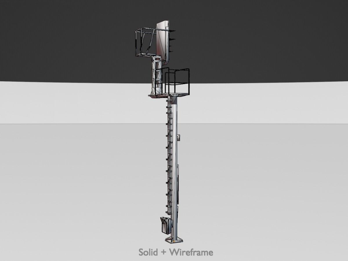 KS Railway Signal Post 7000mm all Versions 3D Model Collection_125