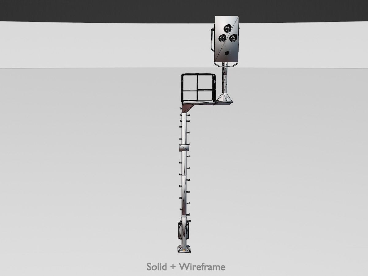 KS Railway Signal Post 7000mm all Versions 3D Model Collection_58