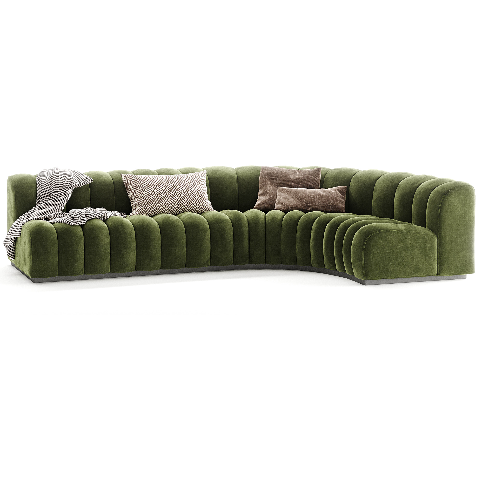 Marlow Performance Boucle Armless 2 Seater Sofa 3D model_1