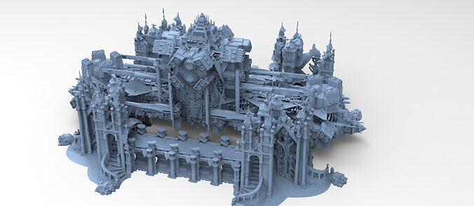 Nile River Sci fi Station 2 3D model