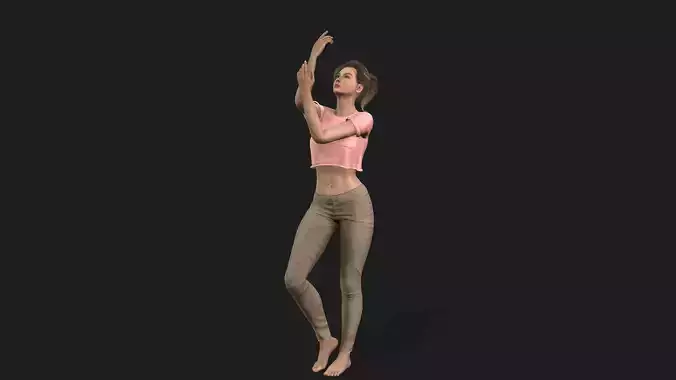 Realistic 3D Model of a Beautiful Woman