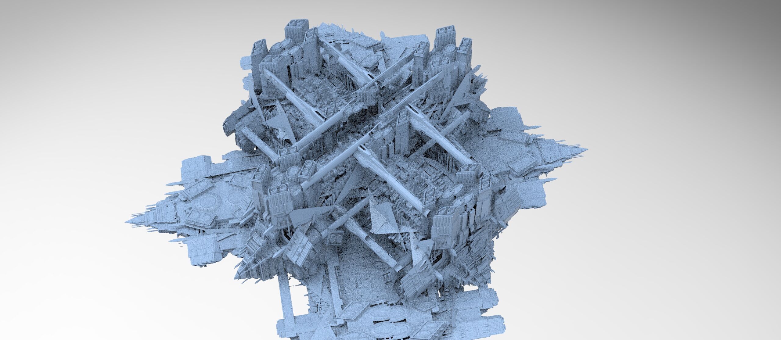 Nile River Sci fi Station floor 3D model_1