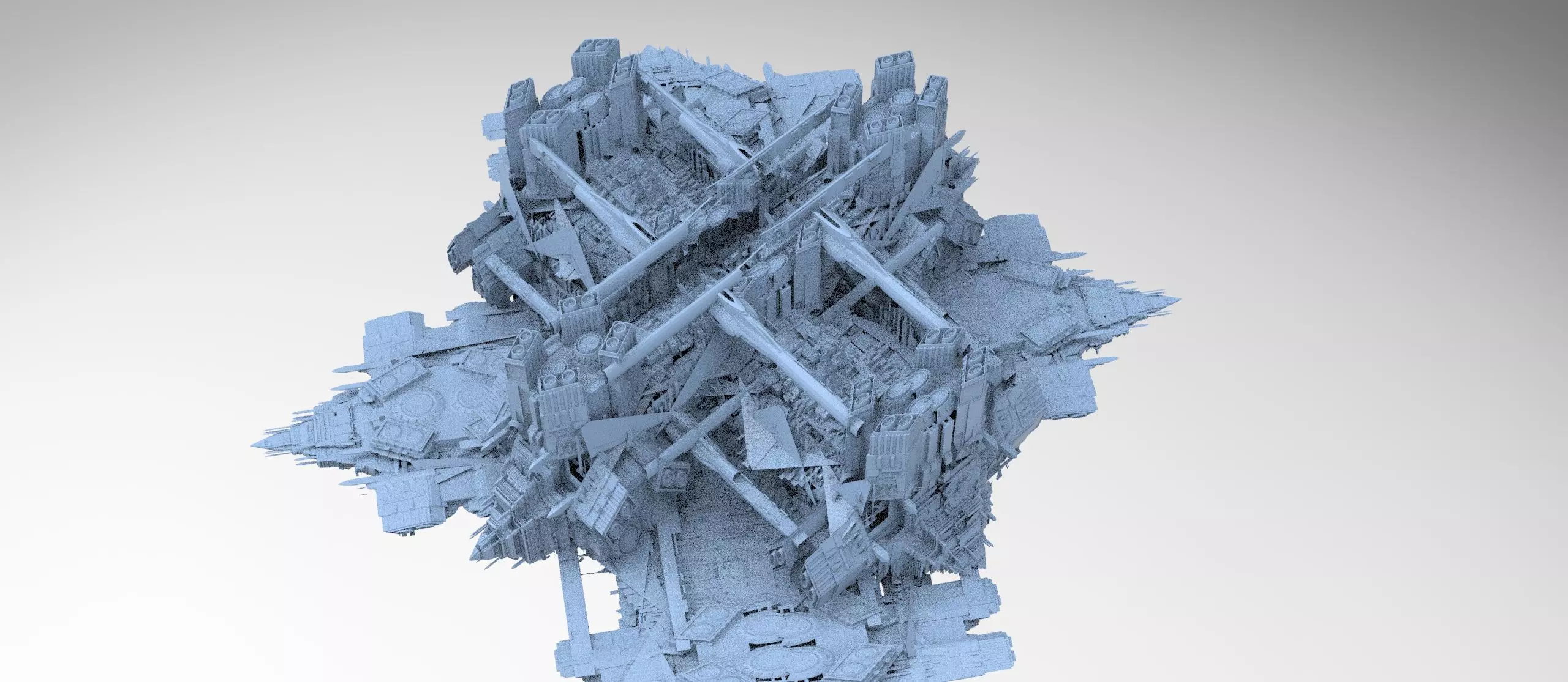 Nile River Sci fi Station floor 3D model_0